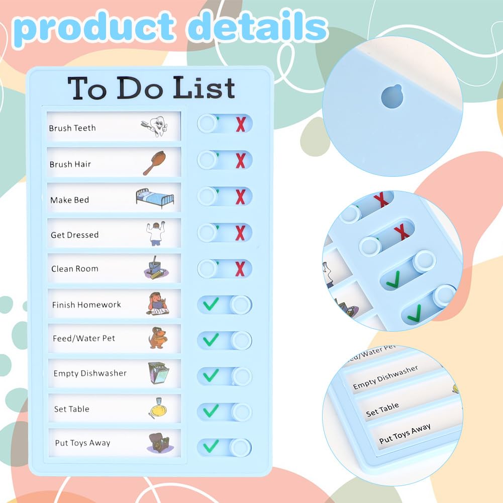 LOMUG 4 sztuki tablic kontrolnych, Dry Erase To Do List Checklist Board Memo Lista kontrolna Tablista kontrolna Tablista Chore, tablica dla dzieci