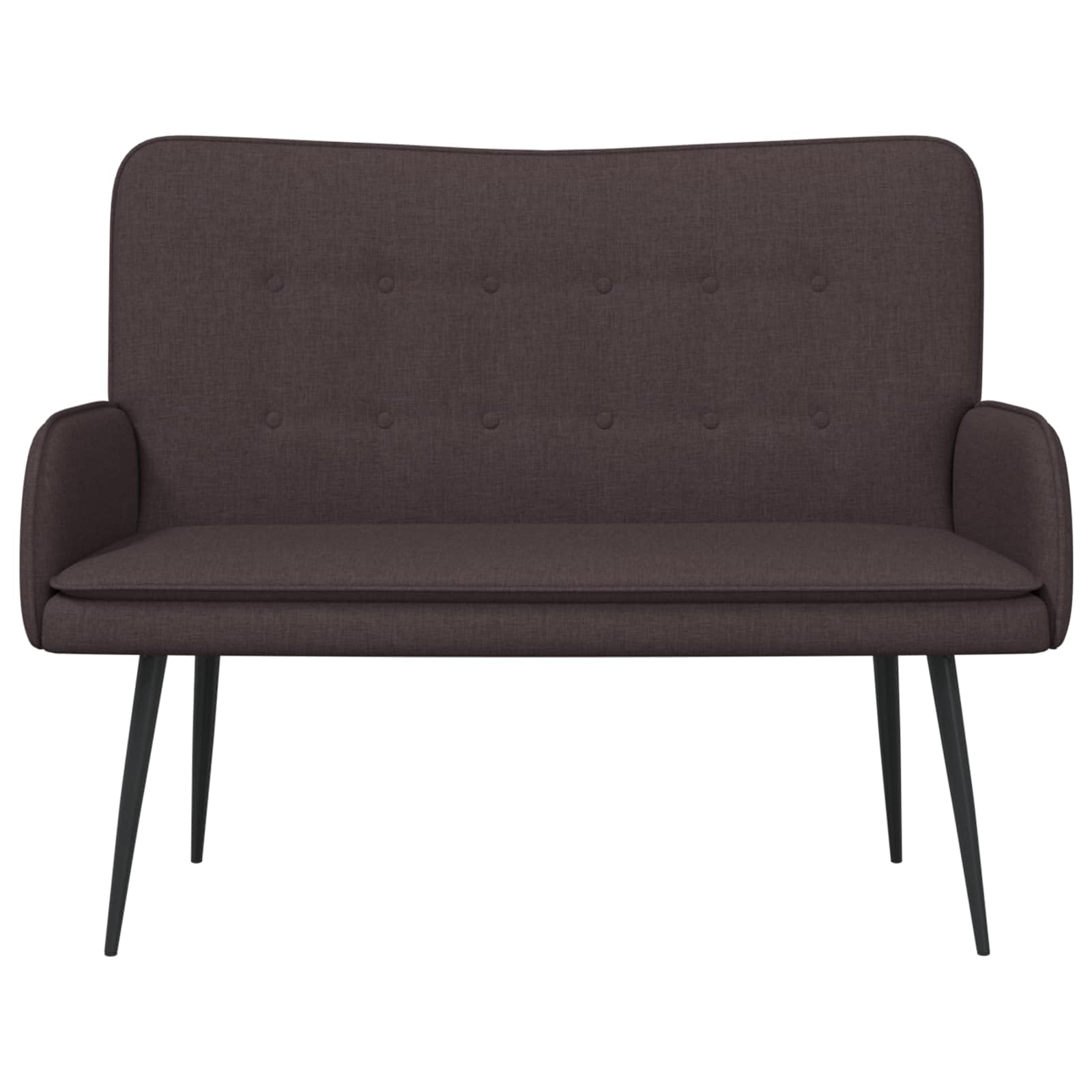 Zweisitzer Couch Dunkelbraun 115 x 61 x 87 cm Stoff mit Schlaffunktion und ausziehbarem Gästebett für Wohnzimmer, Büro, Lounge, skandinavisches, modernes Design