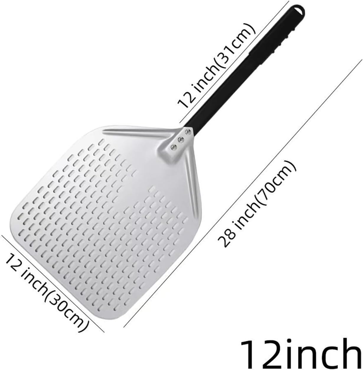 10 12 13 14 Inch Big Pizza Perforated Shovel Paddle Short/Long Handle for Oven Turning Peel Kitchen Utensils Pizza Baking Tools