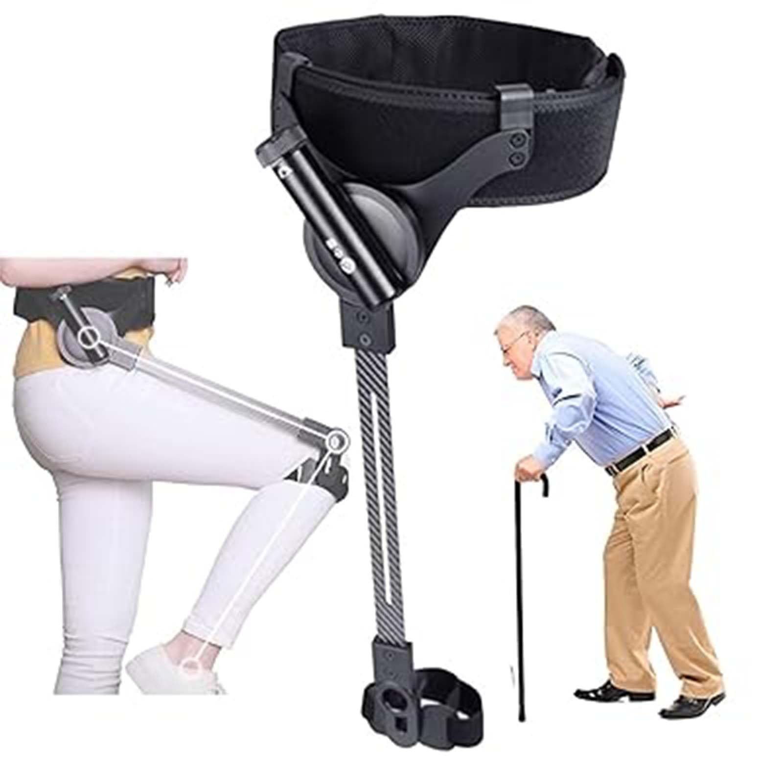 Ayuda Ajustable Para La Movilidad De Extremidades Inferiores Con Elevación | Exoesqueleto Biónico Robótico Portátil Para Caminar, Para Entrenamiento De Rehabilitación De Extremidades(Right Leg,M)