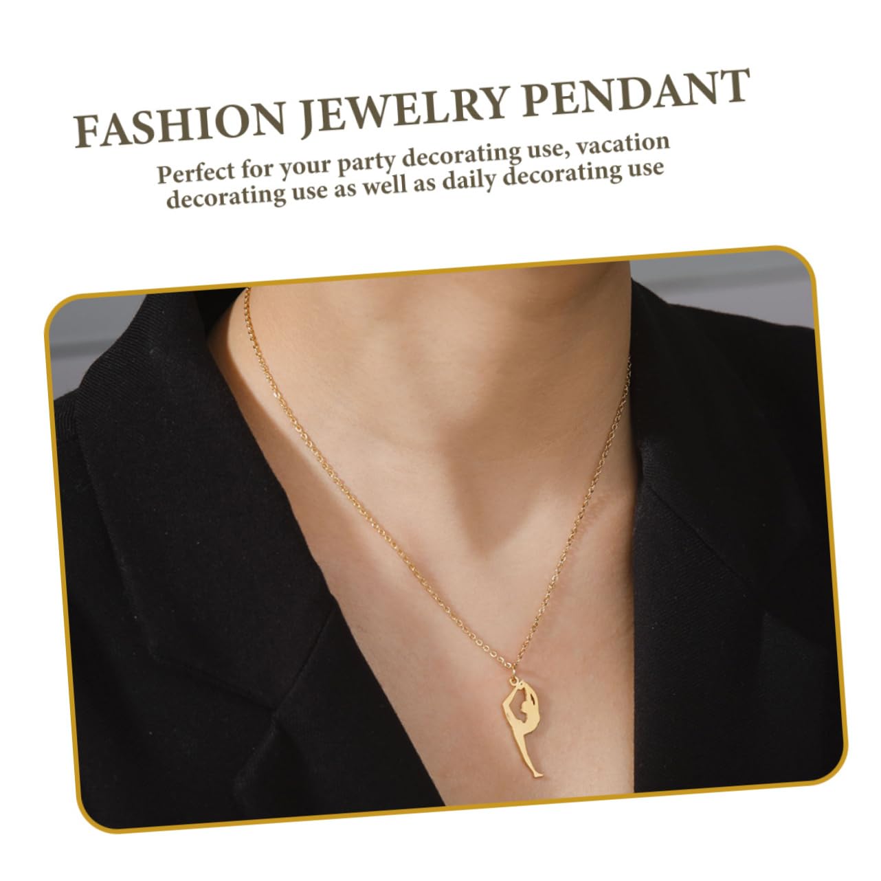 YARNOW collier en or chaîne de cou créative collier pendentif femme bijoux de cou Acier inoxydable Golden