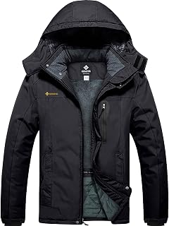 GEMYSE Men's Waterproof Windproof Ski Snow Jacket - Warm Insulated Hooded Winter Coat for Snowboarding Hiking