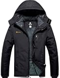 Men's Ski Snow Jacket Warm Winter Waterproof Coat Snowboard Rain Jacket Hooded Windproof Windbreaker