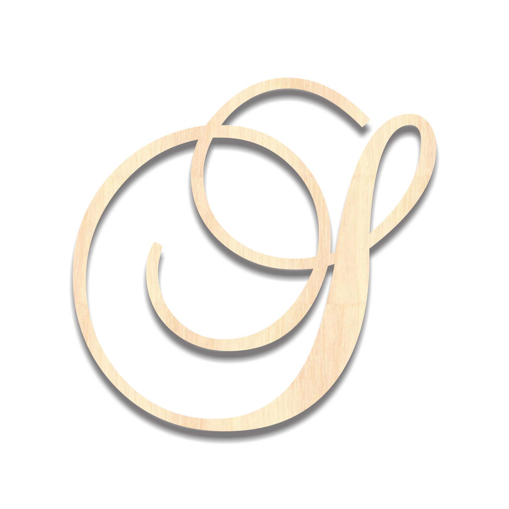 Back40Life - Precision Cut Wood Script Monogram Letter - S Medium