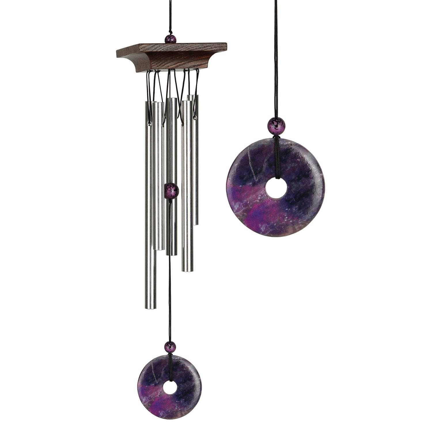 Woodstock Chimes Signature Collection (WYBRM) Carillon en améthyste Taille M (76,2 cm) pour décoration d'extérieur, terrasse, maison ou jardin