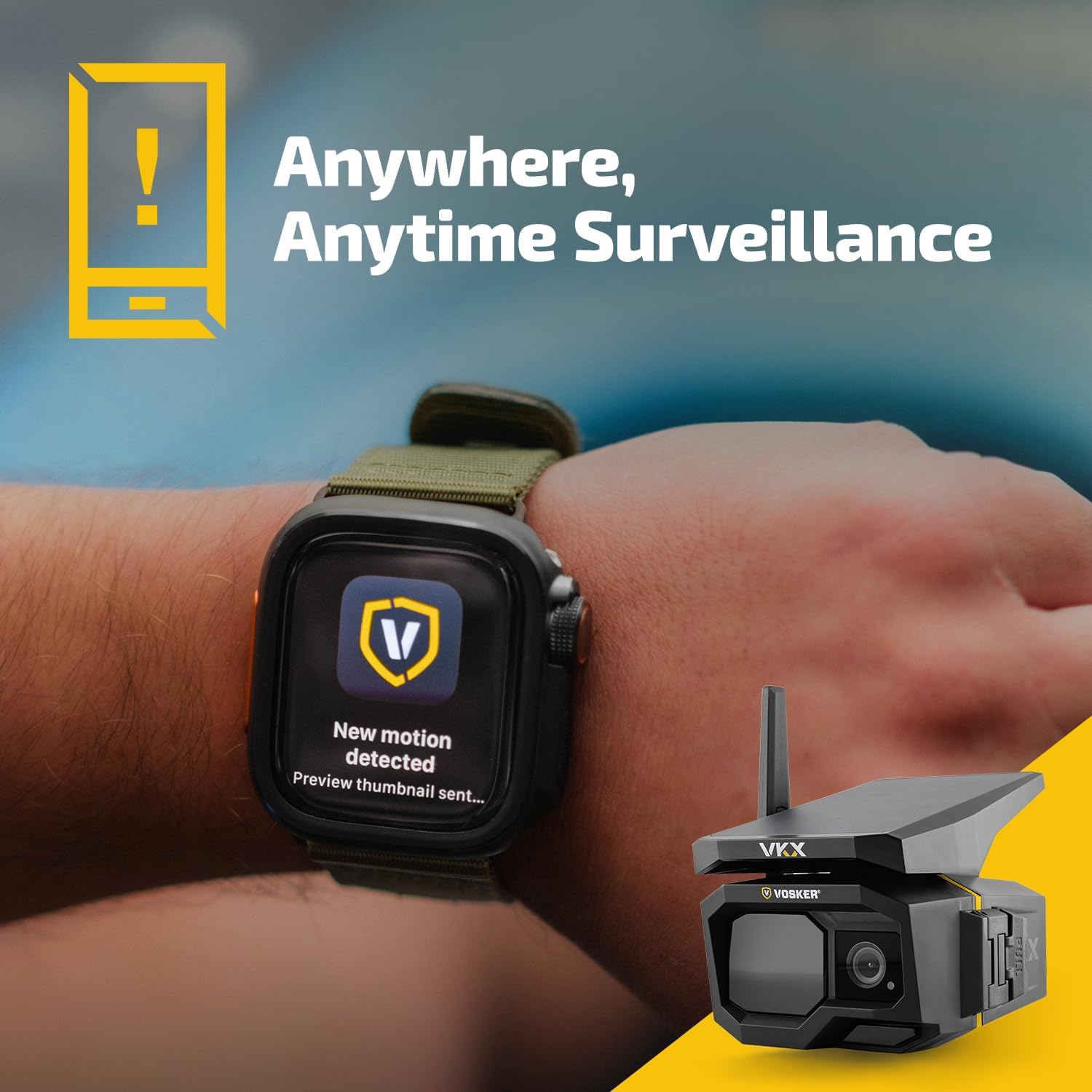 Vosker VKX Solar Powered 4G-LTE Outdoor Cellular Security Camera - No WiFi Needed, Motion Activated, Night Vision, SIM Card Included, On-Demand Mode - 15s Video Clips, IP65 Weather-Resistant - Image 5