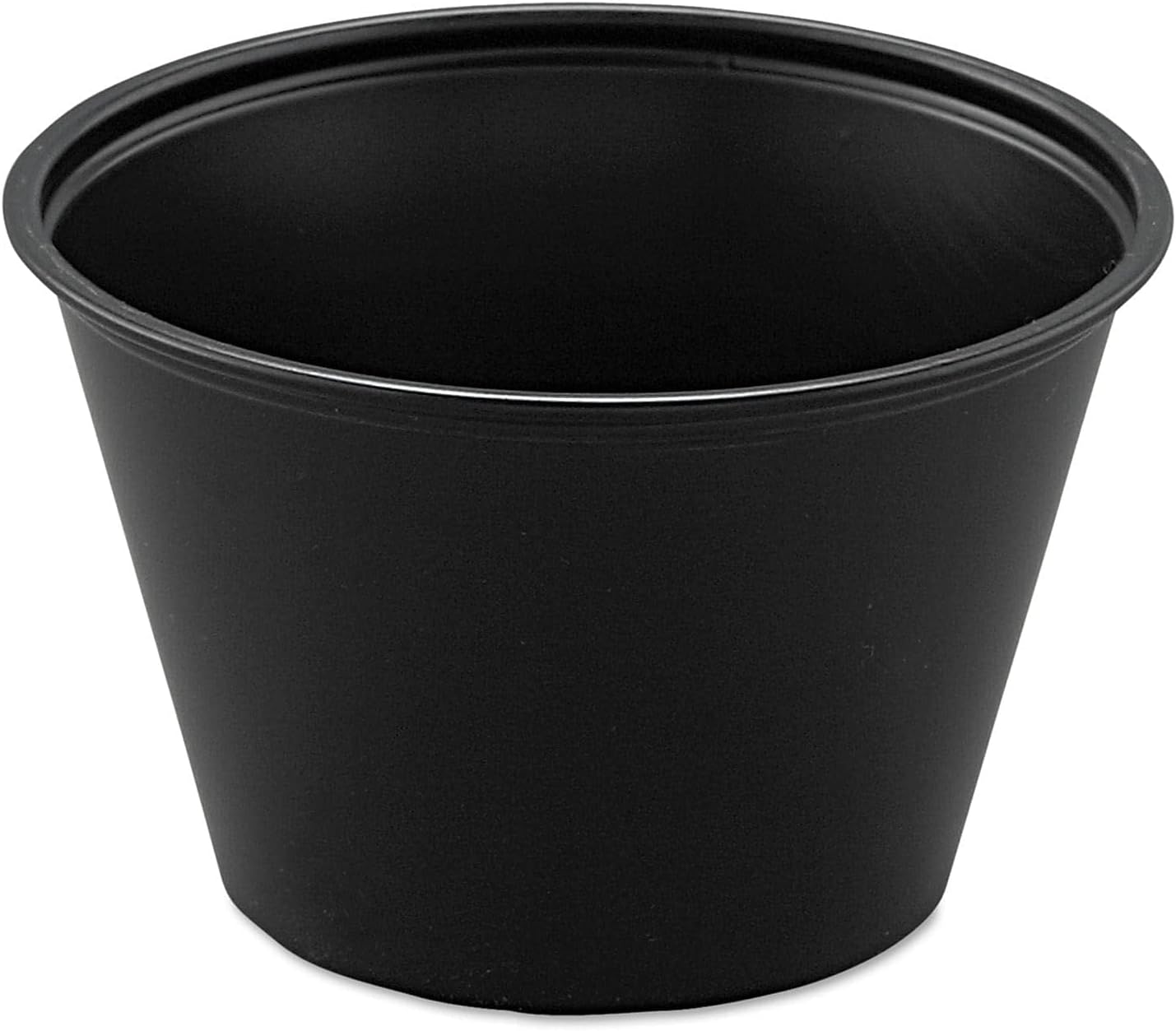 SOLO DCCP400BLK Polystyrene Portion Cups 4oz Black 250/Bag 10 Bags/Carton