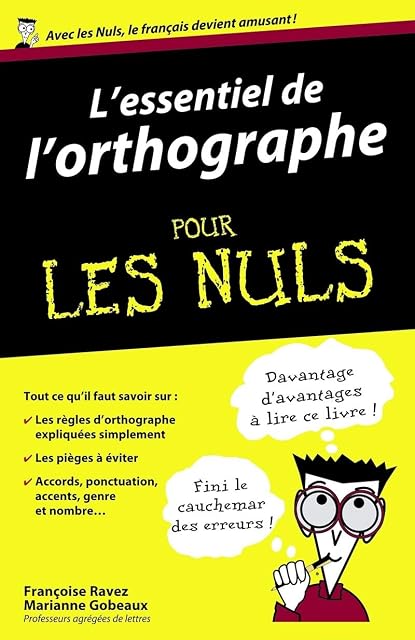 Portada de L'Essentiel de l'orthographe pour les Nuls