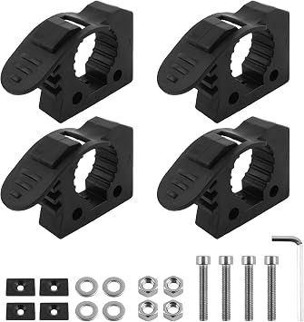 4PCS Quick Release Clamp,Adjustable Rubber Clamp for Shovel Holder & Molle Panel Mounts,Shovel Rack for Truck Automotive Tools Fits 1-1/7" to 1-3/7" Diameter Tool Handles