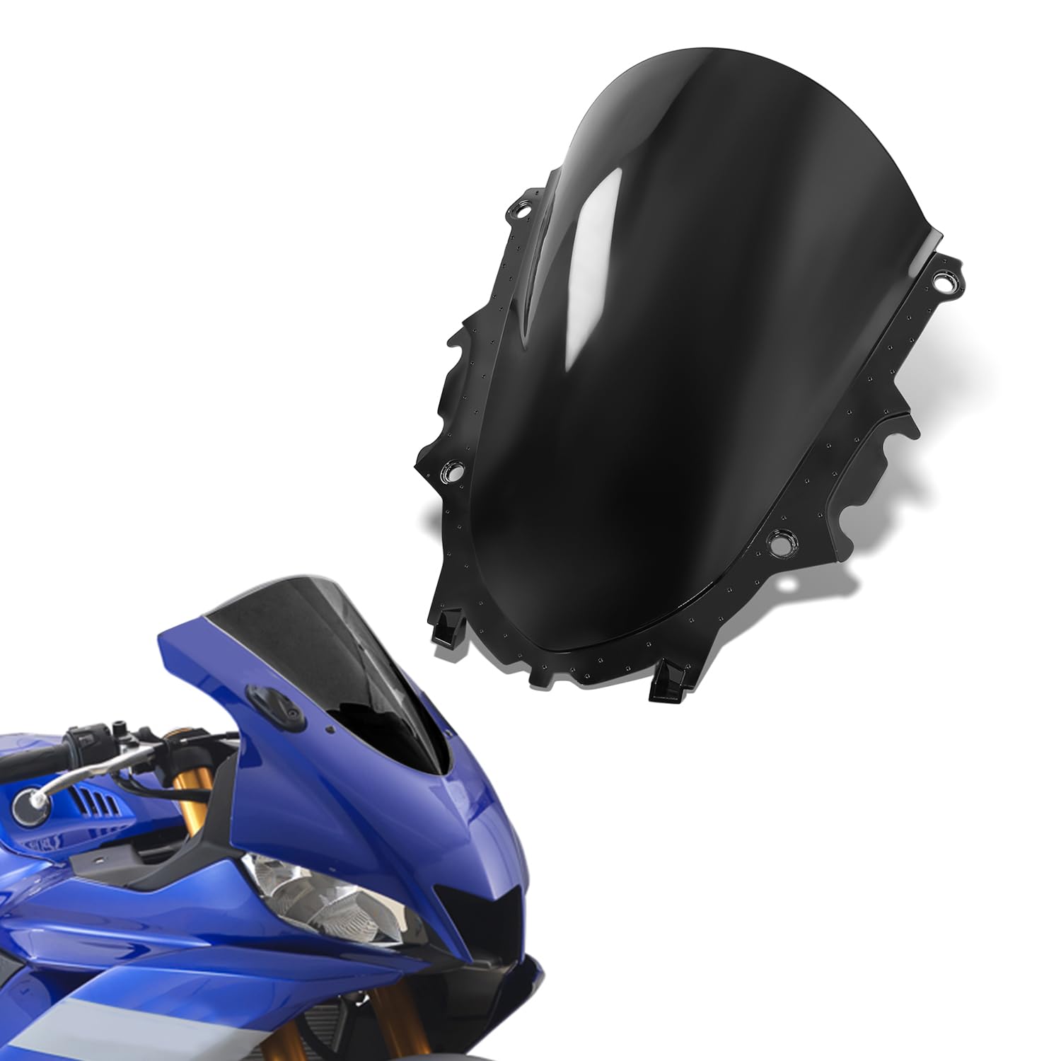 Photo 1 of Huggkey Motorcycle Double Bubble Racing Windscreen for R3/R25 19-26