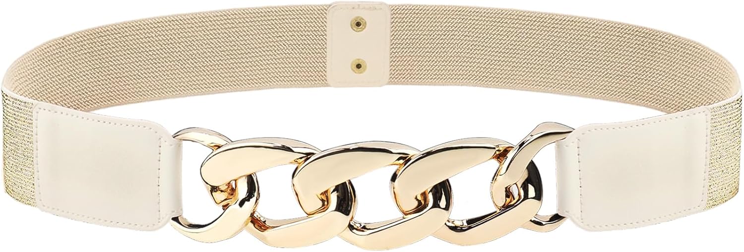 Glamorstar Women Wide Elastic Belts for Dresses Stretchy Cinch Waist Belts