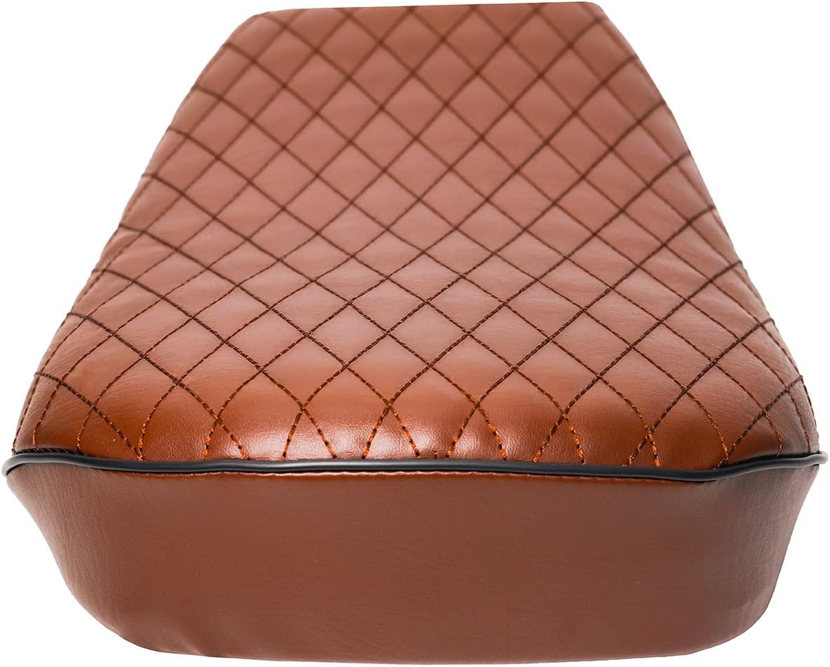JMCHstore Brown Diamond Stitch Retro Seat Cover for Coleman ct200uex Mini Bike 196cc, Hisun ct200u-ex 200cc Trail Bike Cushion Replacement Parts