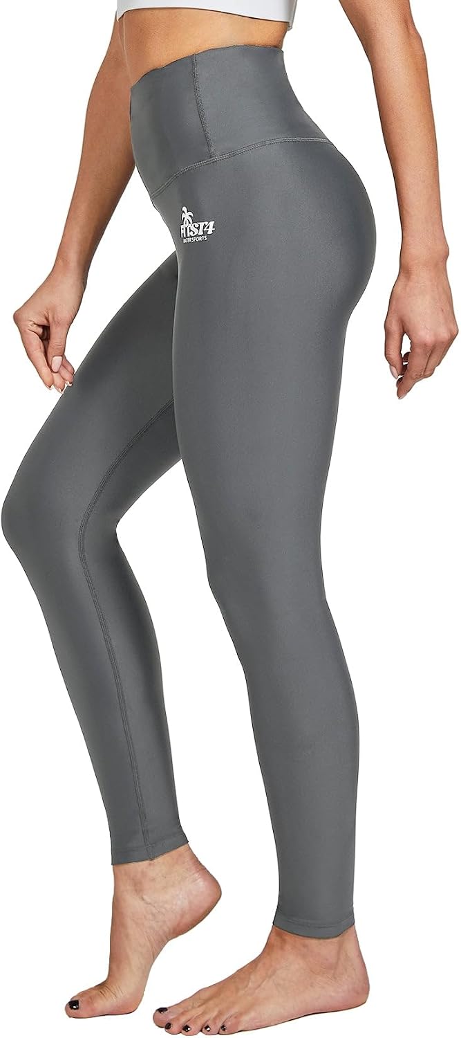 FitsT4 Sports Women's Swimming Leggings UPF 50+ High Waisted with Pockets Swim Pants