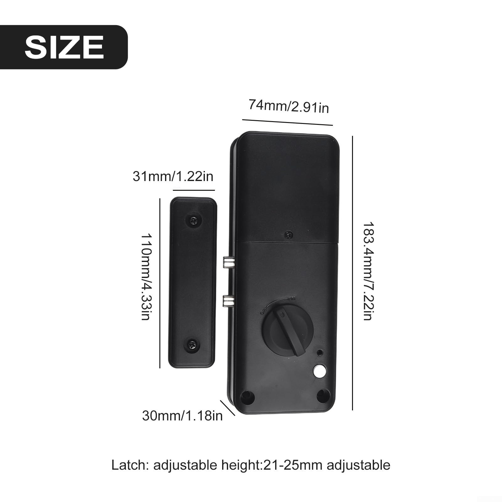 Smart Lock, serratura per porta d'ingresso senza chiave, serratura elettronica con impronte digitali, serratura intelligente WiFi per controllo app TTlock, serratura di sicurezza domestica (nero)