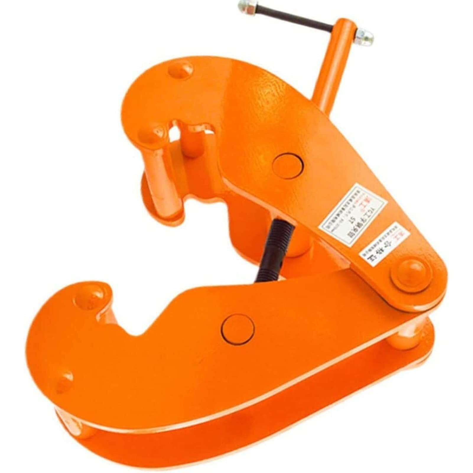 Luercher One Color Lifting Clamp Vertical Beam Clamp Heavy Duty Lifting Clamp Tool Adjustable Opening, For Transporting Rigging Steel Beam(5T)