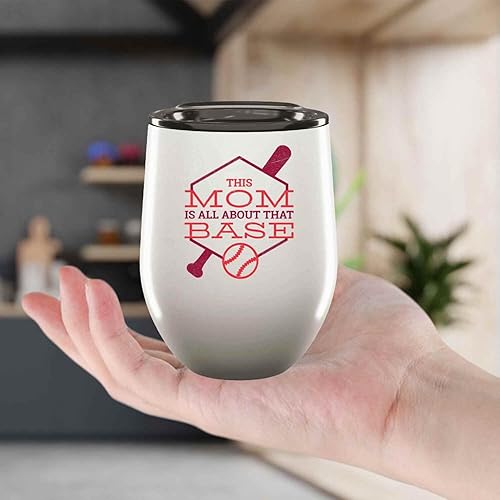 Miniatura 3 de Funny Gift - Baseball Mom Gift, Ideal For Mother's Day - Framed Bat And Ball That Base This Moms On 11oz Ceramic Mug 12oz Wine Tumbler Cup