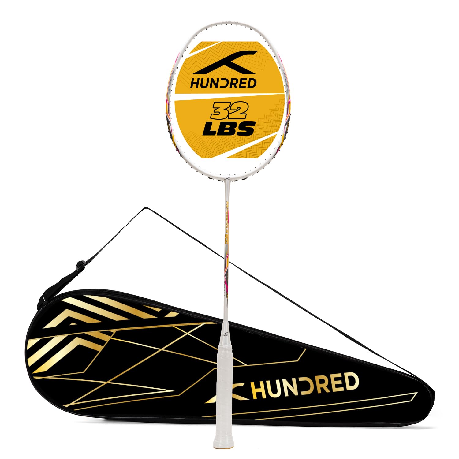 HUNDRED Primearmour 800 Carbon Fibre Unstrung Badminton Racket with Full Racket Cover for Intermediate Players (84g, Max Tension - 32LBS) (B0BT2916B8) Amazon Price History, Amazon Price Tracker