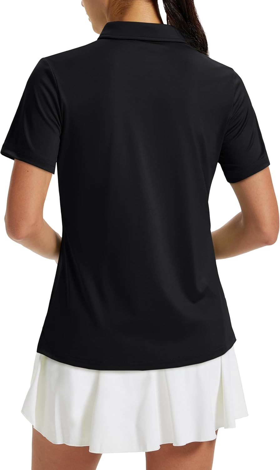 TACVASEN Women's Polo Shirts Short Sleeve Golf Shirt Quick Dry UPF 50+ Sun Protection Lightweight Tennis Shirts 3 Buttons - Image 3