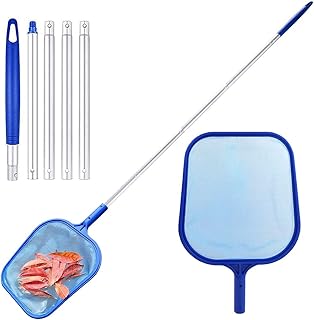 CENRONG Retini per Piscina，Retina raccogli Foglie Skimmer per Piscina Pool Mesh Net Skimmer per Foglie da Piscina con Asta Lunga，per fontane, acquari, stagni