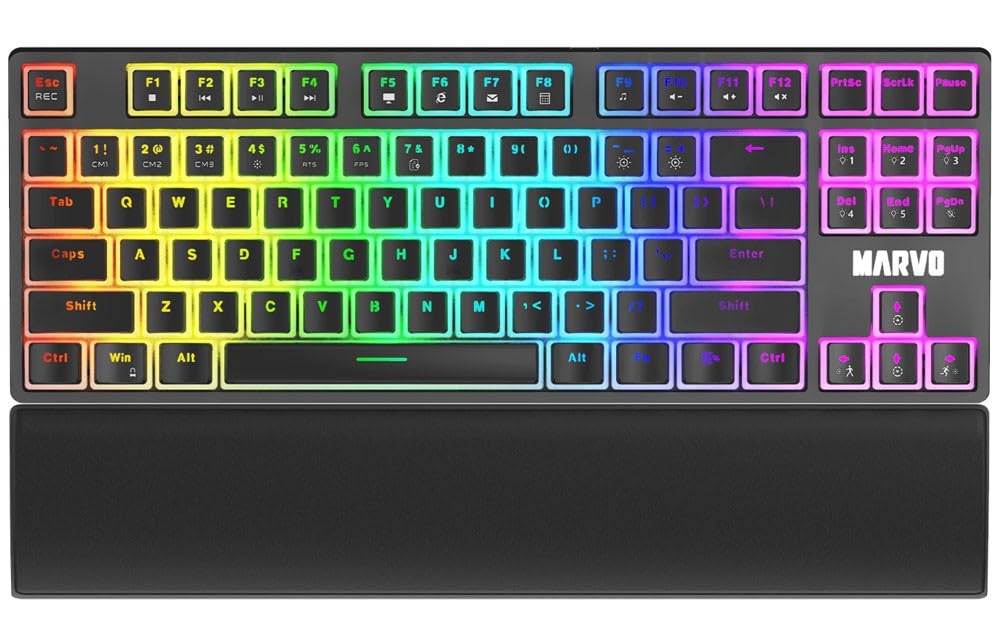 Marvo KG946 clavier de jeu mécanique rétroéclairé RVB avec interrupteurs précis - 7