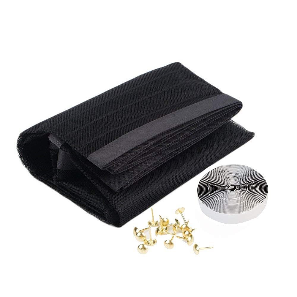 AMZERO Moustiquaire Porte Fenetre Magnetique Moustiquaire De Porte Anti Insecte Mouche Moustique Sans Percer Pour Couloirs, Portes, Patio - Noir 130x210cm(51x83inch