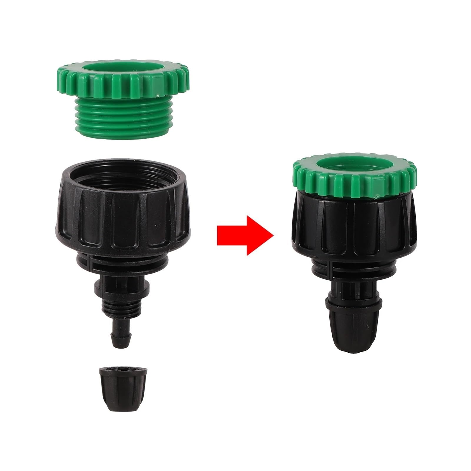 10 Pz 3/4 "Filettatura Femmina Shunt Adattatore 1/4" Tubo Flessibile 1-Way 2-Way Bloccato Splitter Standard Europeo/americano raccordo(6)