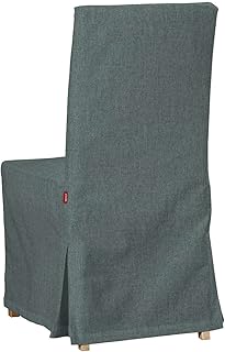 Dekoria Sukienka na krzeslo Henriksdal dluga Pokrowiec na model Henriksdal szary blekit szenil