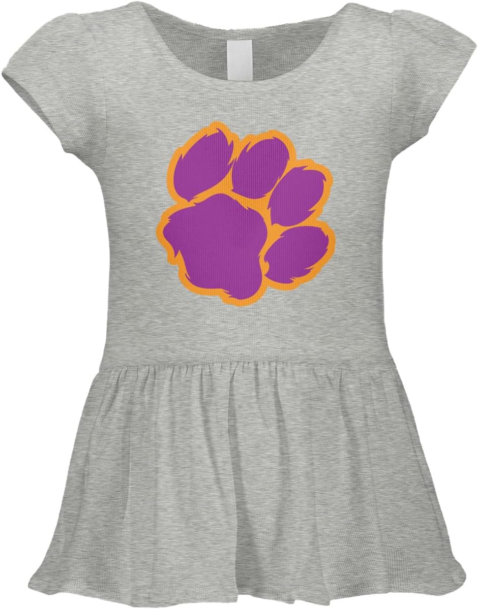 Tiger Print Paw College South Carolina Infant/Toddler Baby Rib Dress