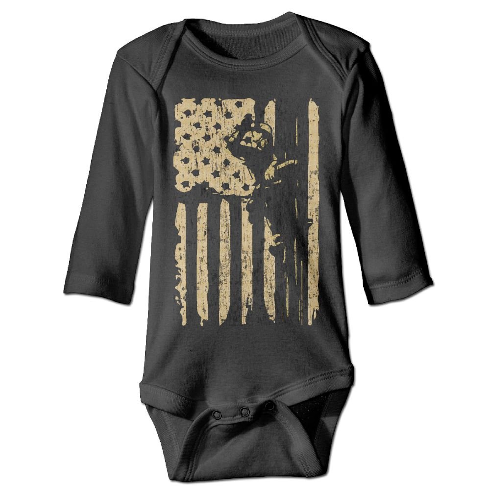 Lineman Lineman Gift Unisex Cotton Cute Long Sleeve Infant Bodysuit Baby Romper Black