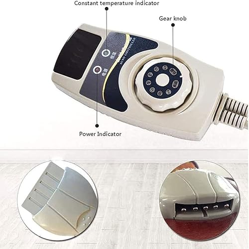 Miniatura 4 de HAILM Almohadilla térmica de infrarrojo lejano Termostato automático Infrarrojo lejano Jade Amatista piedra de calor para cuerpo completo,