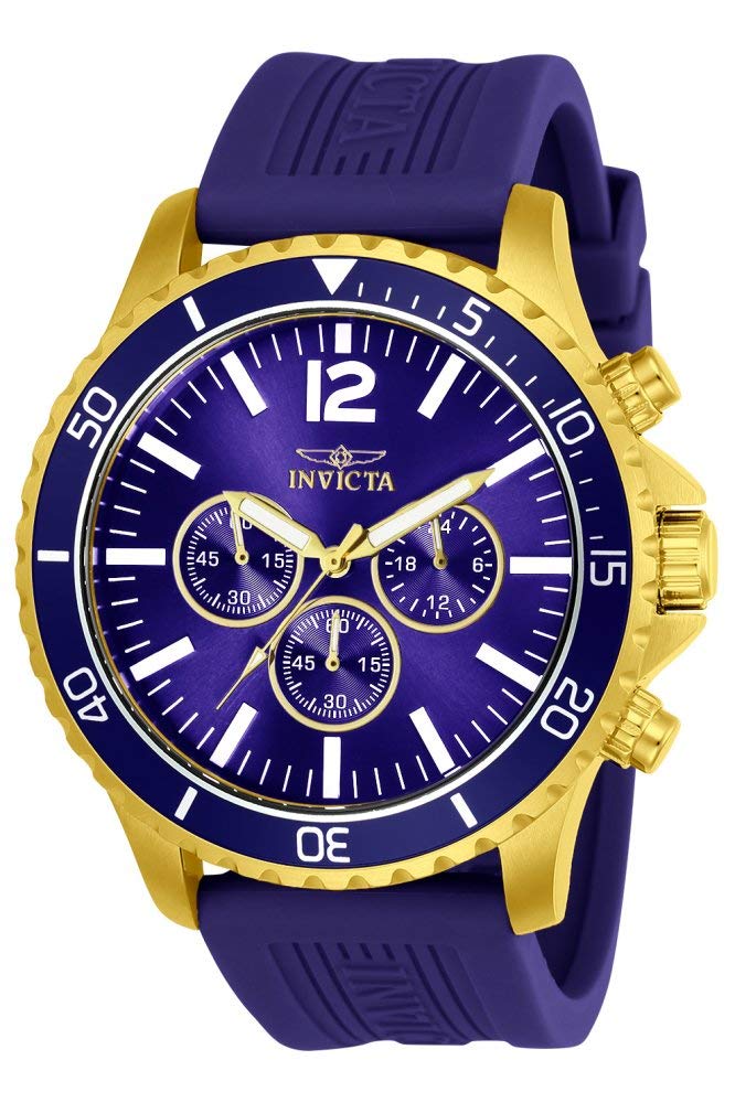 Invicta Mens Pro Diver Analogue Stainless Steel and Polyurethane Casual Watch, Purple Dial (Model: 24392), Band Color-Purple (B01MSZ2M07) Amazon Price History, Amazon Price Tracker