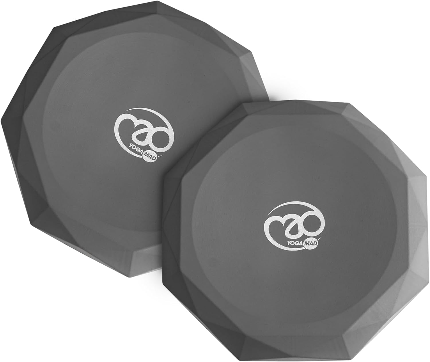 Yoga-Mad PU Knee Pads (Pack of 2) (One Size) (Gray), Gray, One Size