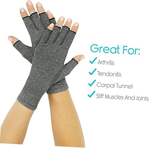 Miniatura 8 de Guantes de entrenamiento para hombre, 2 unidades, guantes para túnel carpiano, guantes para gimnasio, guantes de tendinitis, guantes sin dedos,