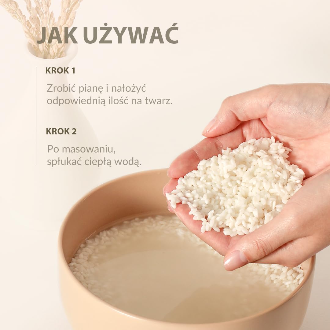 MIZON] RICE REAL CLEANSING FOAM (150 ml), koreańska pielęgnacja skóry – Delikatny złuszczający płyn do mycia twarzy z ekstraktem z ryżu, promienna skóra, oczyszcza pory i wygładza cerę, dla tłustych i
