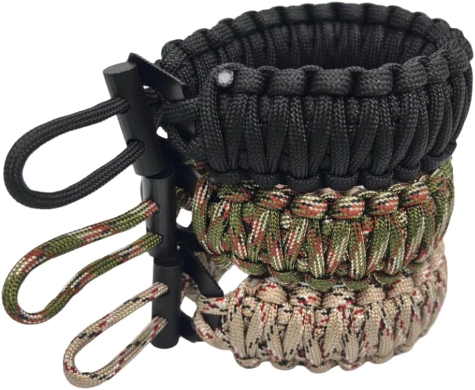 Tactical Pro Supply Paracord Survival Bracelet with Firestarter | Compact & Lightweight Magnesium FireStarter Bracelet Design