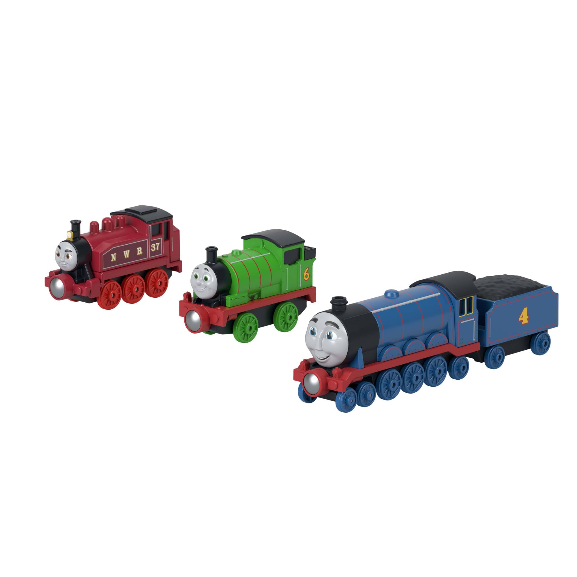 Thomas & Friends - Thomas, Diesel e James, set da 3 locomotive in metallo dal design classico e con connettori magnetici, ispirate ai personaggi della serie animata, 3+ anni, JNF91