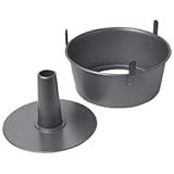 Chicago Metallic Angel Food Cake Pan with Cooling Feet&comma; 2-Piece Nonstick Tube Pan&comma; 9&period;5 Inch Carbon Steel&comma; Perfect for Pound and Sponge Cakes