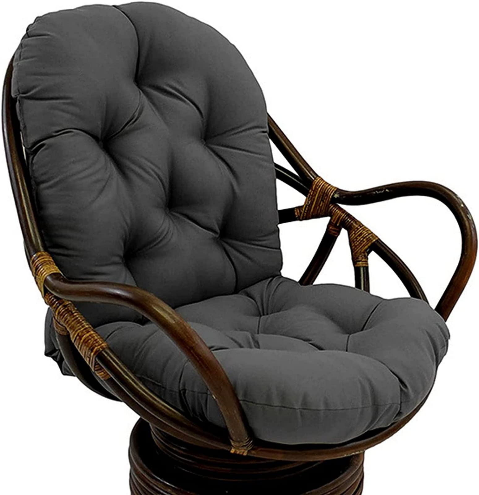 Cuscino Per Poltrona Sospesa 60x60 Cm - Rotondo, Impermeabile, Per Giardino, Amaca, Sedia A Dondolo - Foto 6