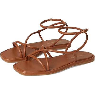 Loeffler Randall Noor Strappy Ankle Wrap Flat Sandals timber