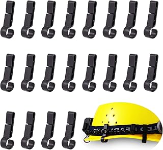 20 Pcs Helmet Light Clips for Headlamp,Hard Hat Accessories,Helmet Clips, Headlamp Clips,Hard Hat Light Clips,Outdoor Light Clips for Construction Hard Hat,Easily Mount Headlamp on Narrow-Edged Helmet