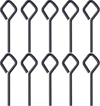 1/8 Standard Hex Dogging Key with Full Loop, Allen Wrench Door Key for Push Bar Panic Exit Devices, Solid Metal - 10 Packsrhombic-black-1/8