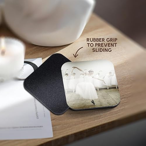 Miniatura 4 de 3dRose CST_10015_2 Happy Ballet bailarín con un vestido romántico sin embargo usando Converse Snickers, The Joy of Being Different Soft posavasos,