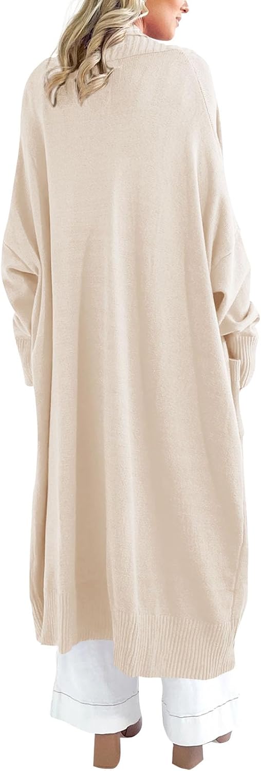 Danedvi Womens Long Cardigan Sweaters 2025 Fall Chunky Knit Oversized Slouchy Open Front Warm Coats with Pockets - Image 4