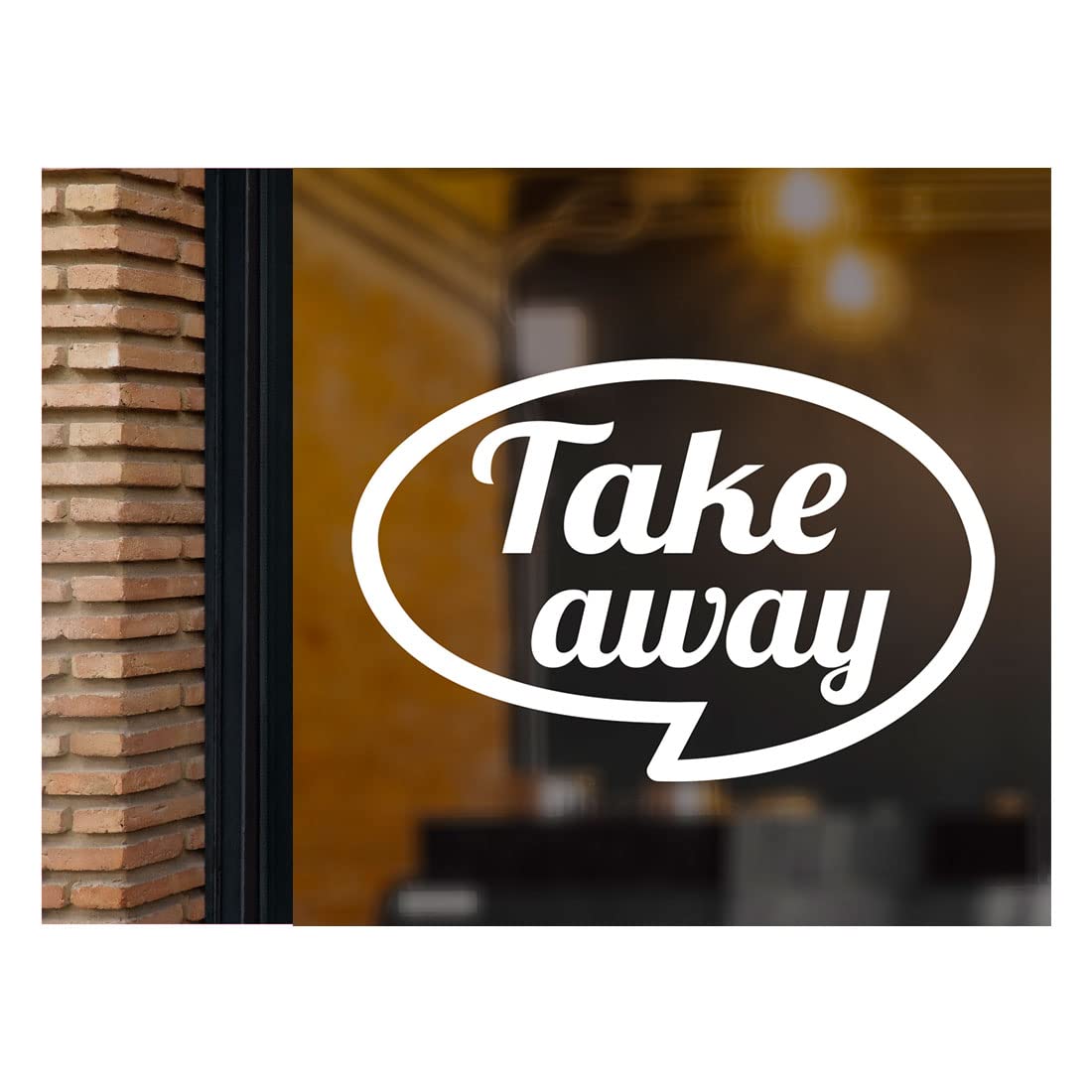 Takeaway Window Vinyl Sticker for Glass Coffee Shop Sign Cafe Kebab take Away Service Food Place Plaque Shop Front Decoration