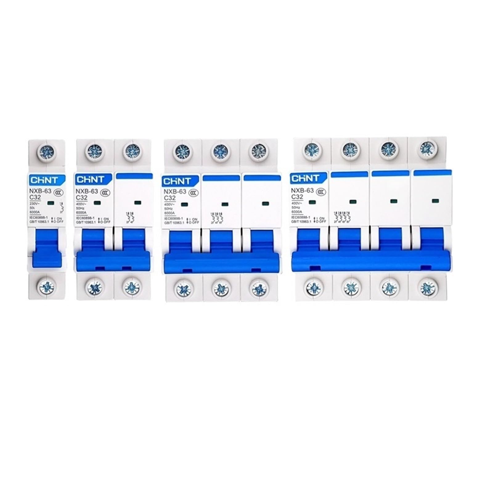 GVBAEPIEO NXB-63 1P 2P 3P 4P 1A 2A 3A 6A 10A 16A 20A 25A 32A 40A 63A Miniature Circuit Breaker House MCB with Indication DZ47(20A)