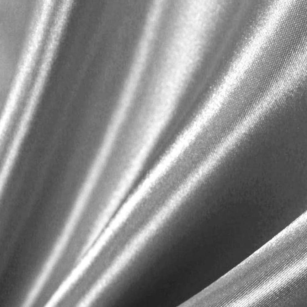 Silver Satin Fabric 60" Inch Wide – 10 Yards by Roll (FB)