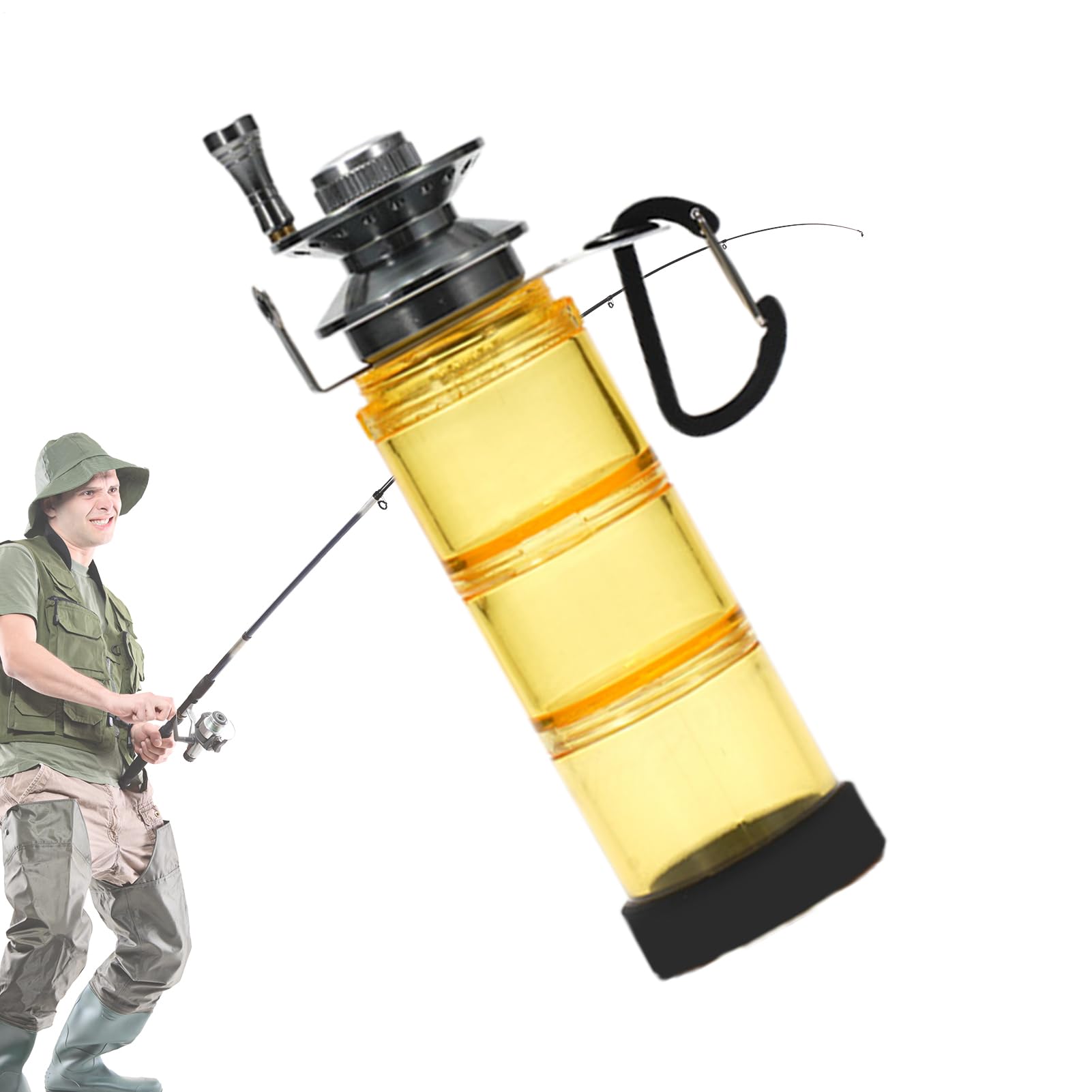 Fishing Tackle Storage Bottle : organisateur d'appâts doux et équipement extérieur