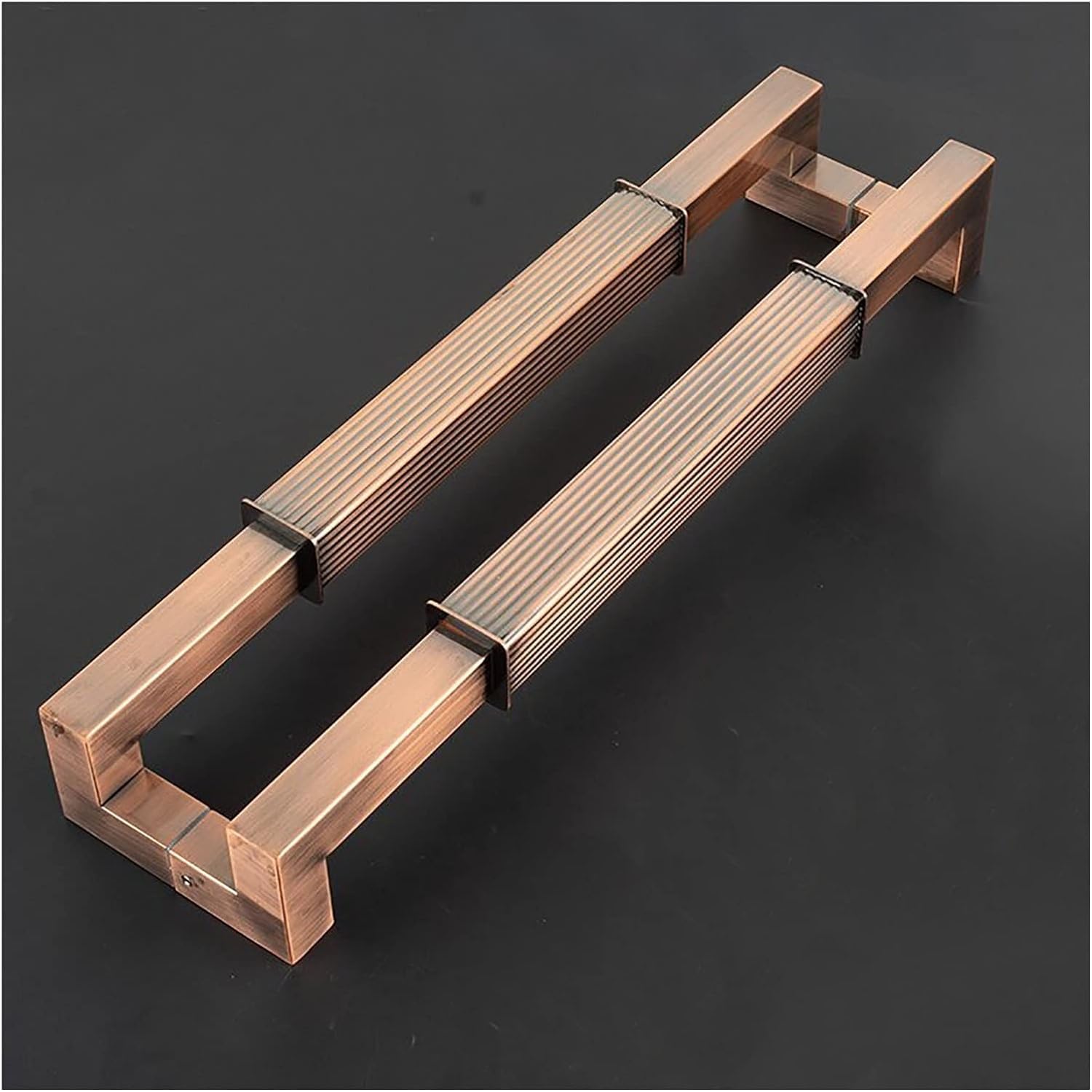 Lrfvhyqnk Rose Gold Barn Door Handles Sliding Pull, Double Sided Square Aluminum Smooth Barn Door Pull Push Handle, Multicolor, Multiple Sizes(,100Cm(39.4In))