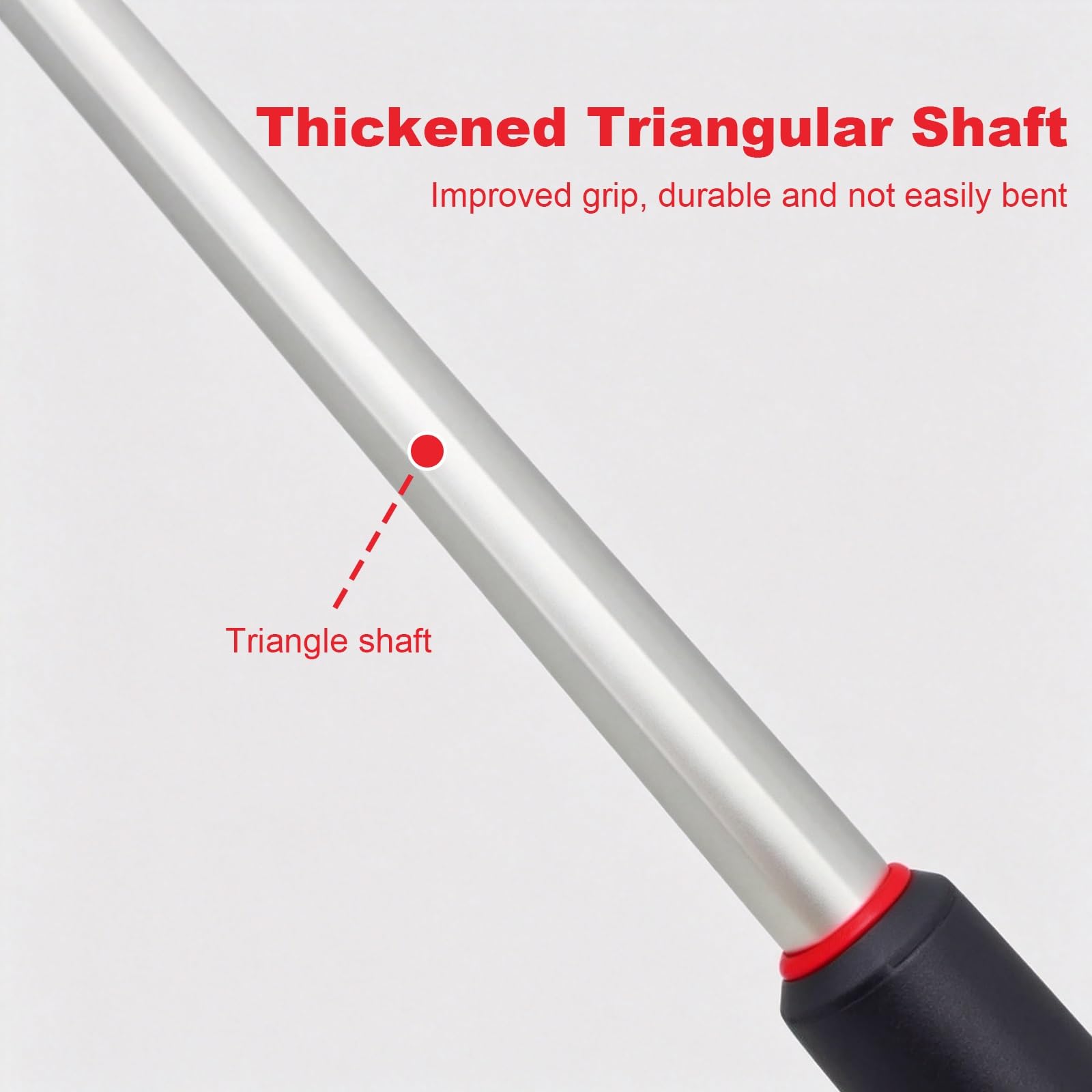 Palo Extensible Triangular Reforzado, Barra Extensible 1-2 M | Varilla Extensible Ligera Regulable con Bloqueo y Mango Antideslizante para Rodillos Pintura & Herramientas Limpieza