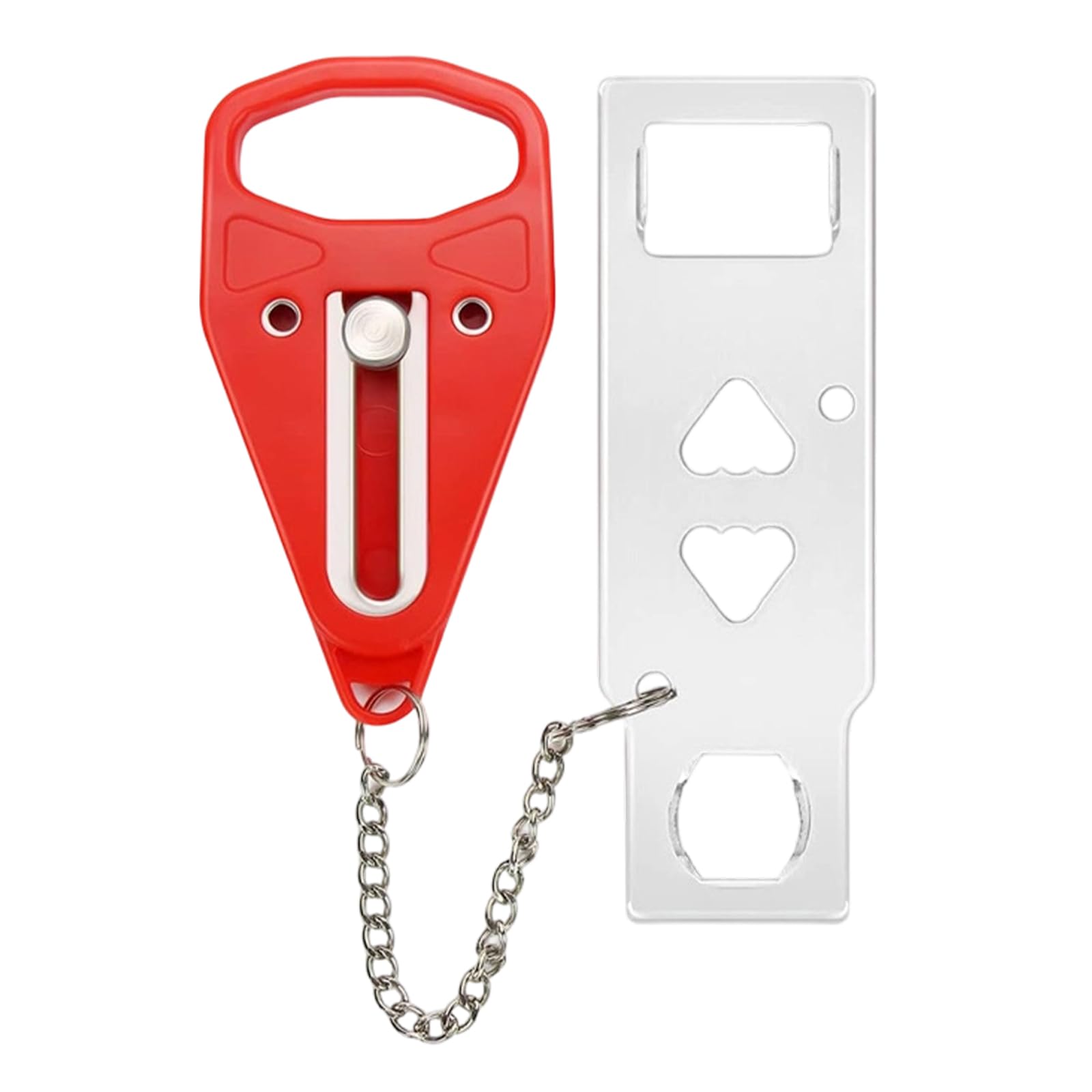 Portable Door Lock 2-Pack – Extra Lock for Home, Hotel & Apartment, Prevent Unauthorized Entry, Enhance Privacy & Safety While Traveling, Protect Family Security (1 Red)